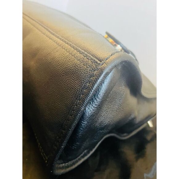 Cole Haan Handbag Valise Kendra Black Leather Satchel Tote Convert Shoulder Bag - Picture 12 of 15